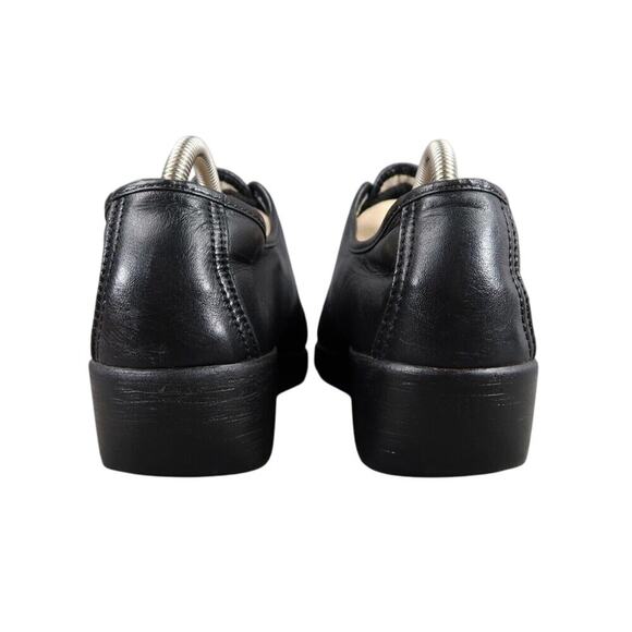 Sas Shoes Womens 9 Bounce Lace Up Moc Comfort Classic Leather Black Career Wedge - Picture 5 of 15